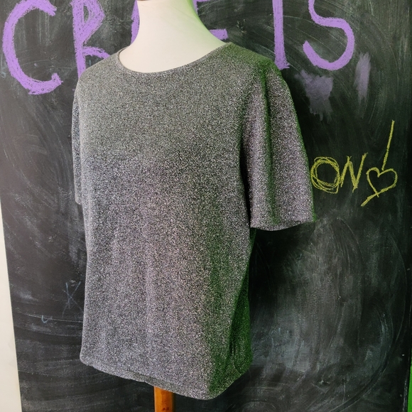 Preston & York Silver Metallic Thread Top - Picture 5 of 10